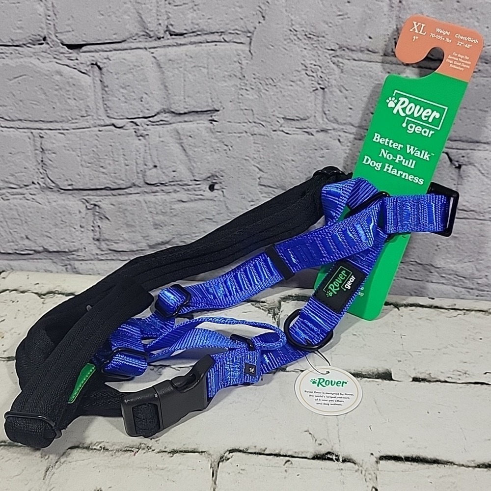 Rover Gear Better Walk No-Pull Dog Harness Size XL Blue 70-105+ Lbs‎ New